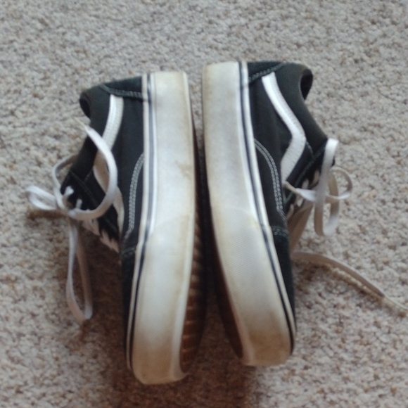 Vans Black and White Old Skool Sneakers - Picture 8 of 9